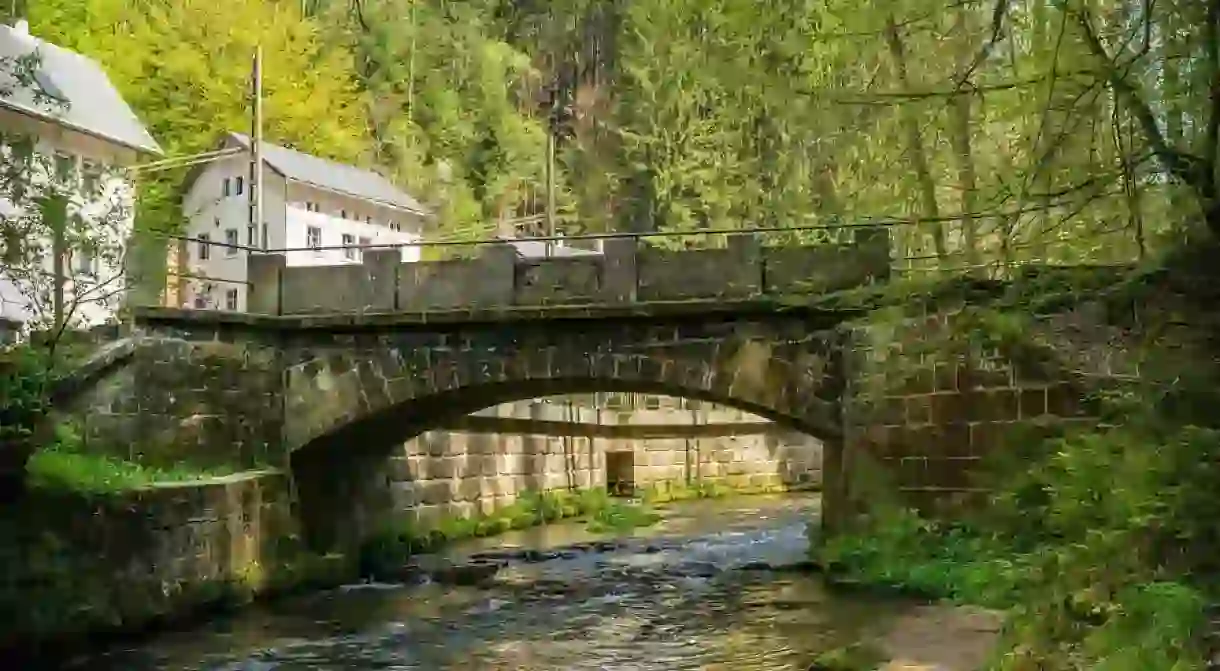 A stone bridge at Kirnitzsch Valley