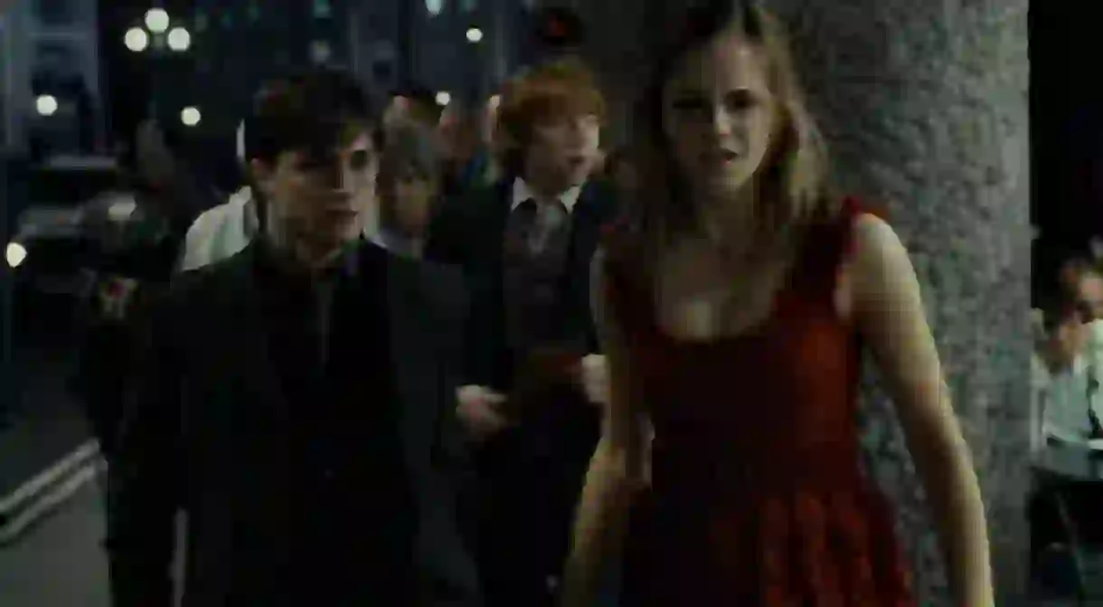 Daniel Radcliffe, Rupert Grint and Emma Watson in Harry Potter and the Deathly Hallows: Part I