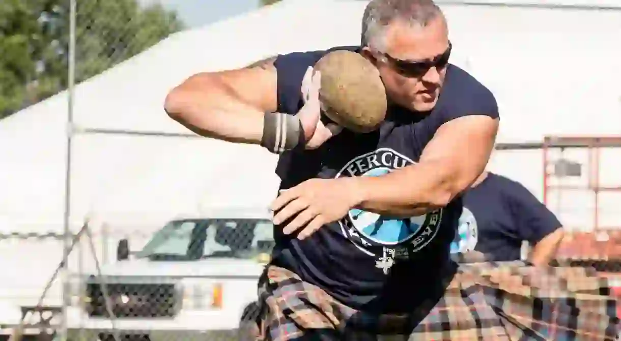 Weight throw at Highlands Games