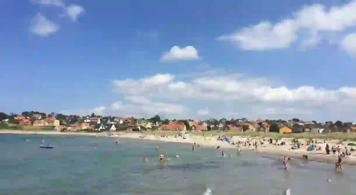 Hundested beach in Isefjord, North Zealand, Denmark