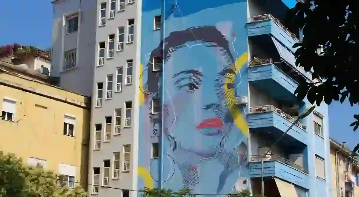 A mural realized by Chekos Art during MurAL Fest in Tirana