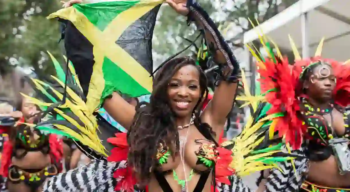 A performer at Notting Hill Carnival