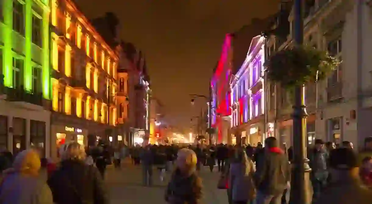 Łódź by night