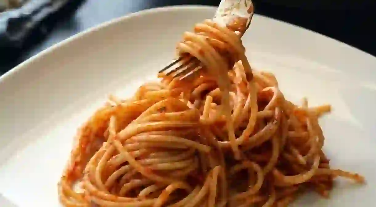 Enjoy homemade pasta at Romanos