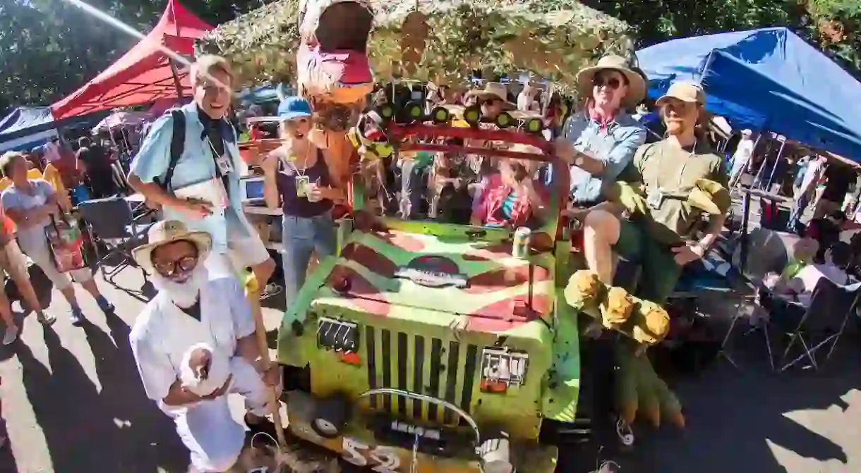 Thousands of Portlanders flood Mt. Tabor every August for the Portland Adult Soapbox Derby