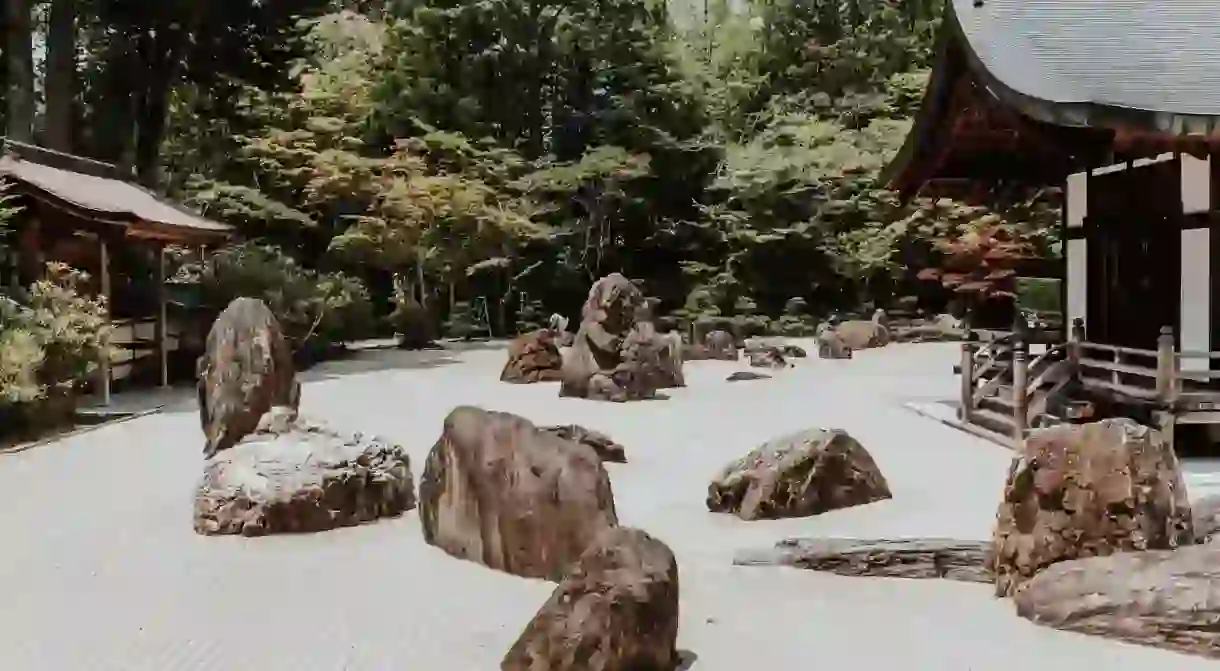 Kongōbu-ji and its rock garden, Mount Koyasan, Japan