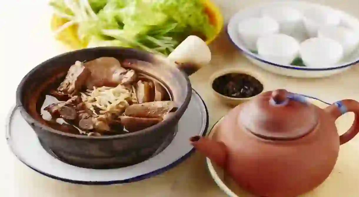 Malaysian stew of pork and herbal soup