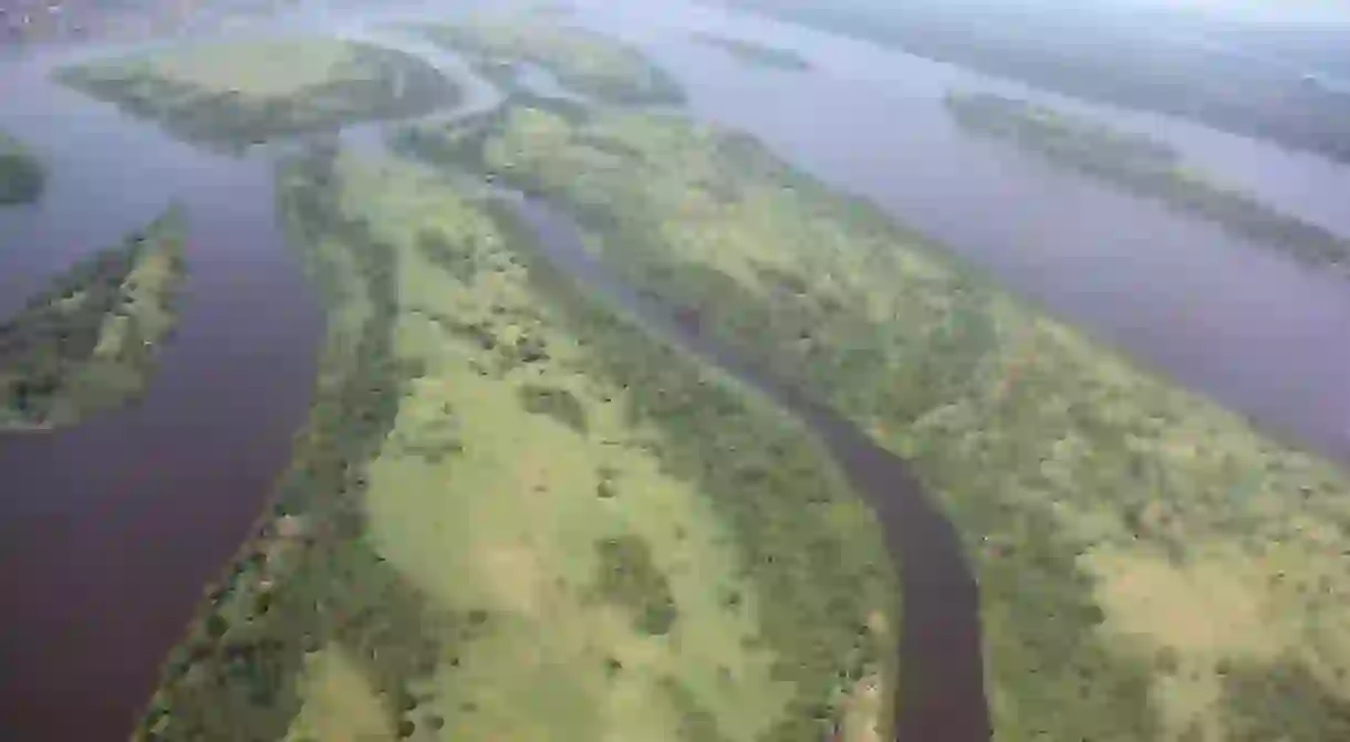 Aerial view of the Congo Basin