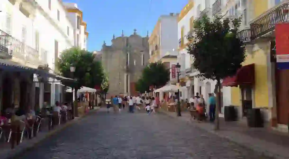 A street inTarifas beautiful old town