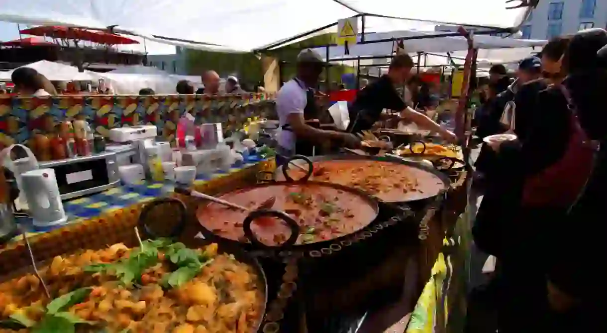 West African food stall in Camden