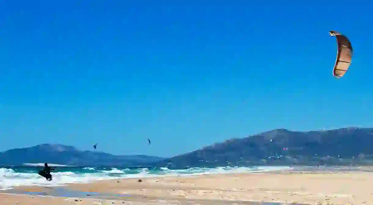 Kitesurfers in Tarifa, Spain