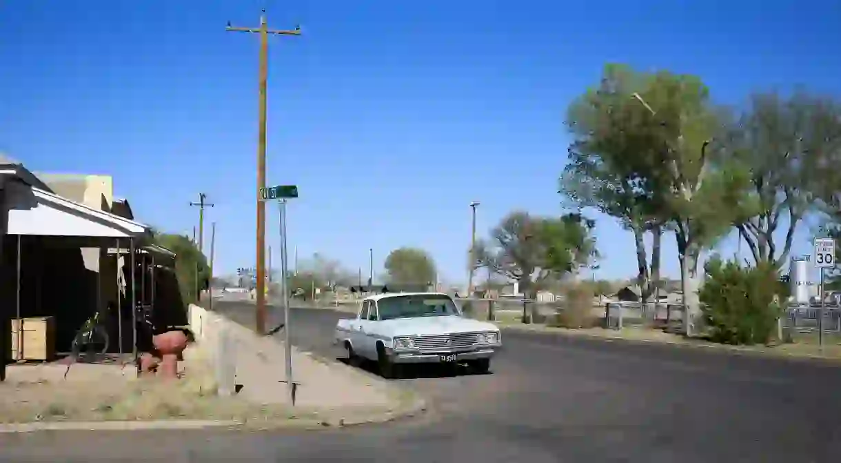 Oak Street in Marfa, Texas