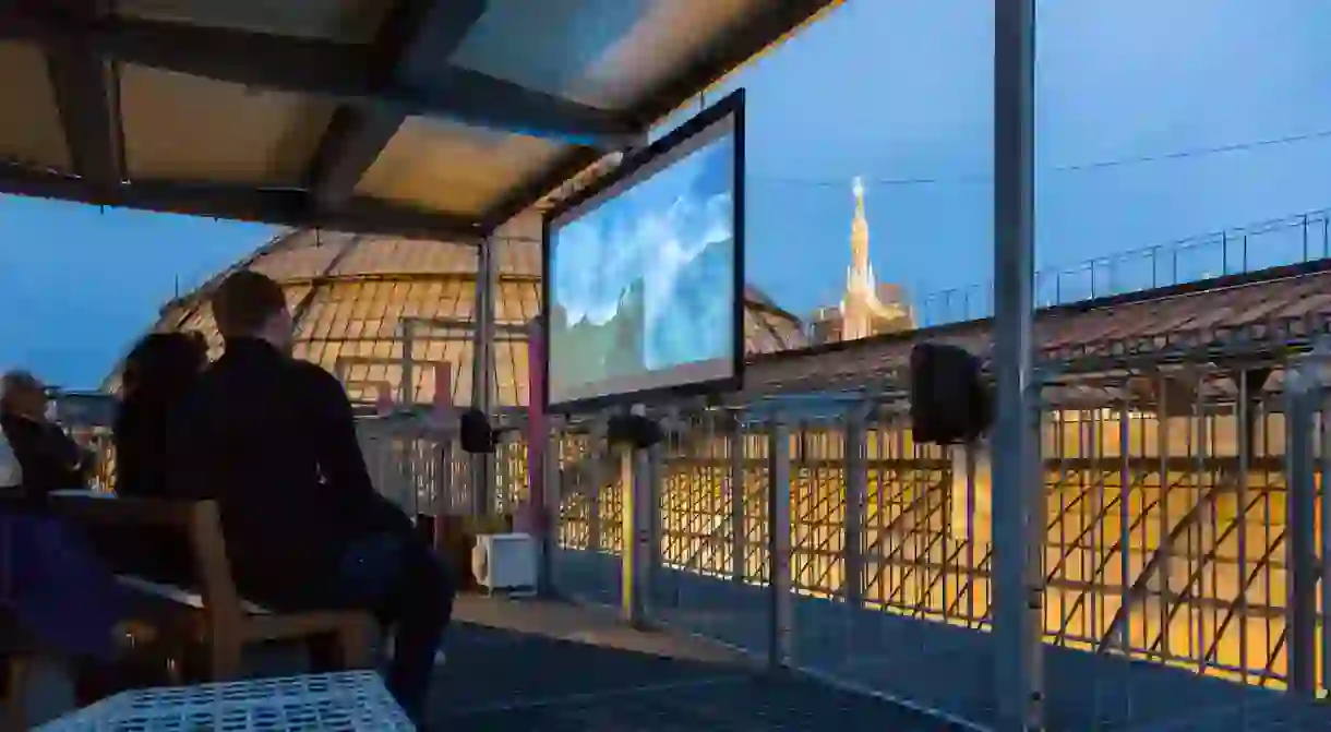 Cinema Bianchini on the roof of the Galleria Vittorio Emanuele II shopping mall, Milan