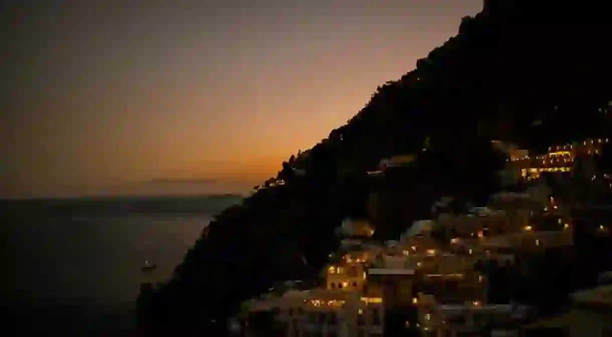 Positano at night