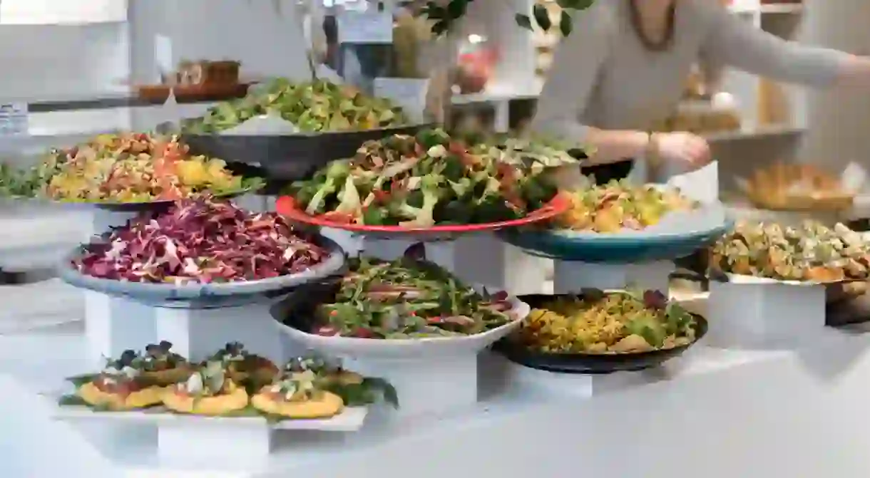 Yotam Ottolenghi’s eponymous delis offer colourful Israeli salads