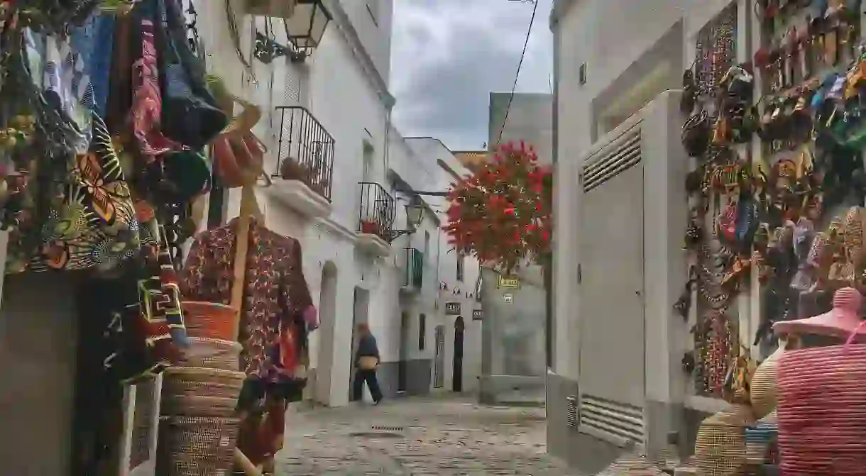 Souvenir shops in Tarifa, Spain