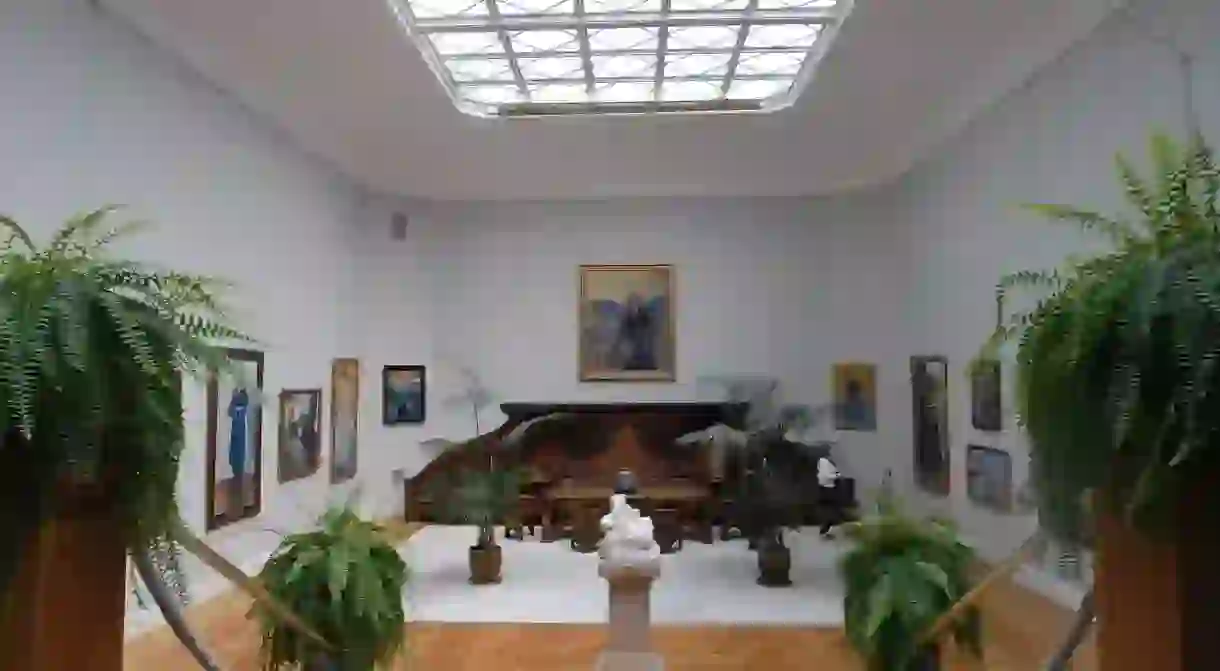 THIEL GALLERY, showing the art collection of banker Ernest Thiel, occupying his mansion in the remote, leafy part of Stockholm known as Djurgarden.