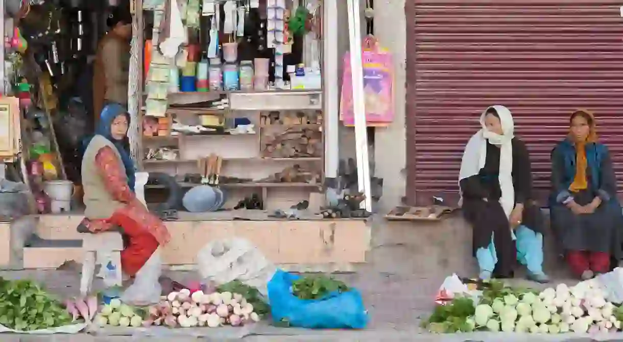 Vegetables on sale at the market, Ladakh, India