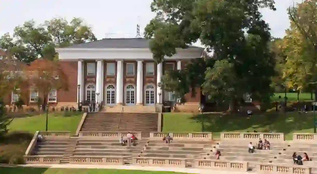 University of Virginia amphitheatre and Minor Hall, Charlottesville, Virginia