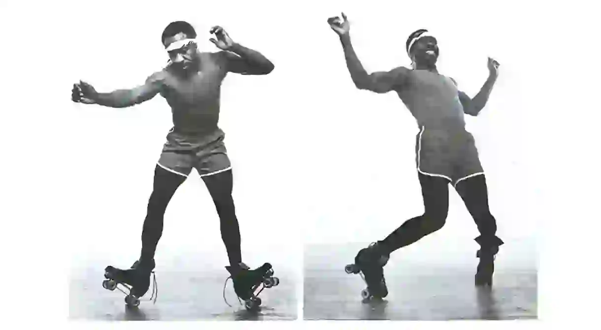 Roller disco legend Bill Butler skates in these images from his book Jammins, co-authored by Ellen Shoen.