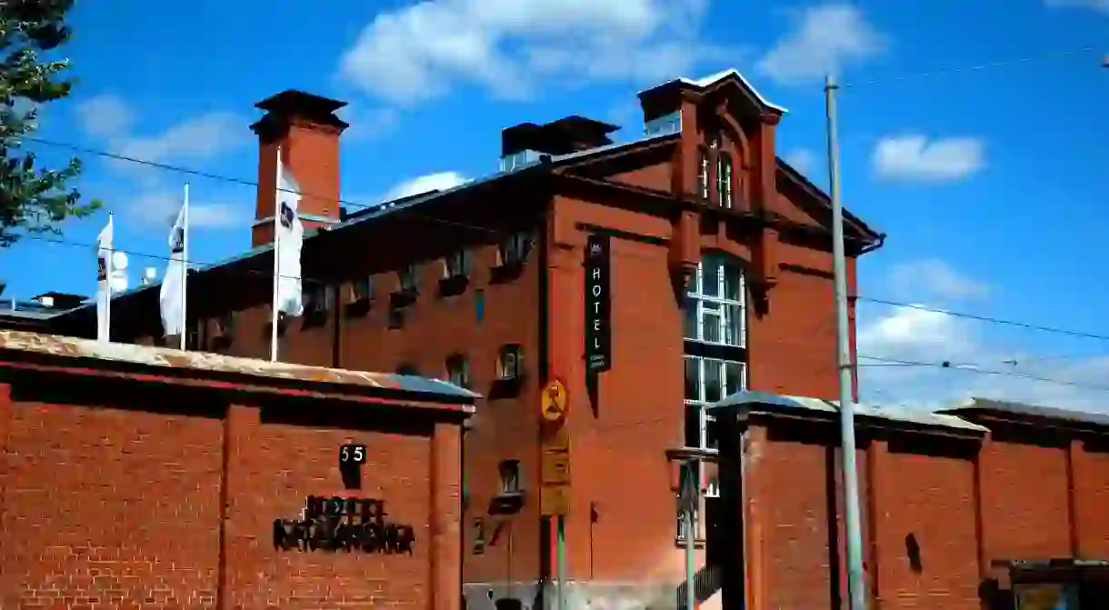 The exterior and former prison walls of Hotel Katajanokka