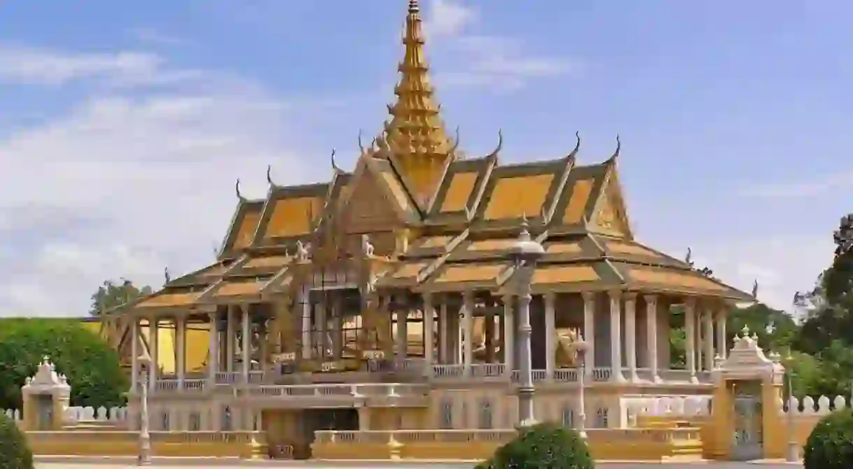 The Royal Palace and Silver Pagoda are popular tourist attractions in Phnom Penh, Cambodia.