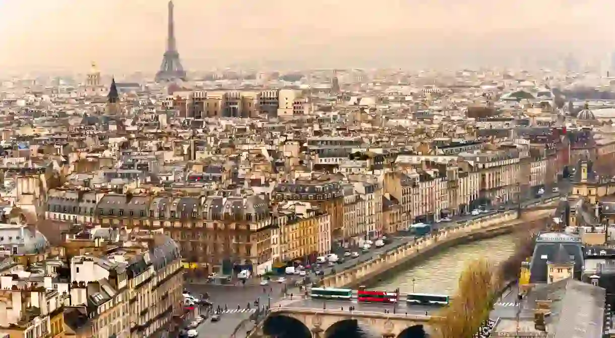 View on Eiffel Tower, Paris, France.