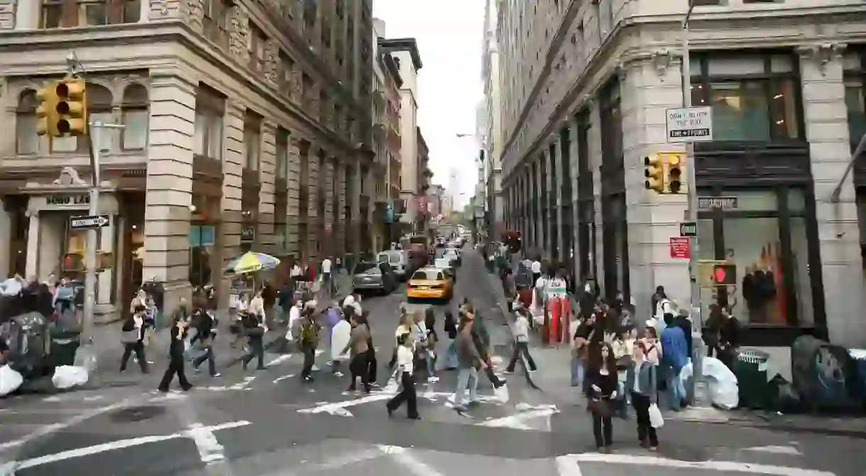 Spring Street and Broadway in SoHo, Manhattan