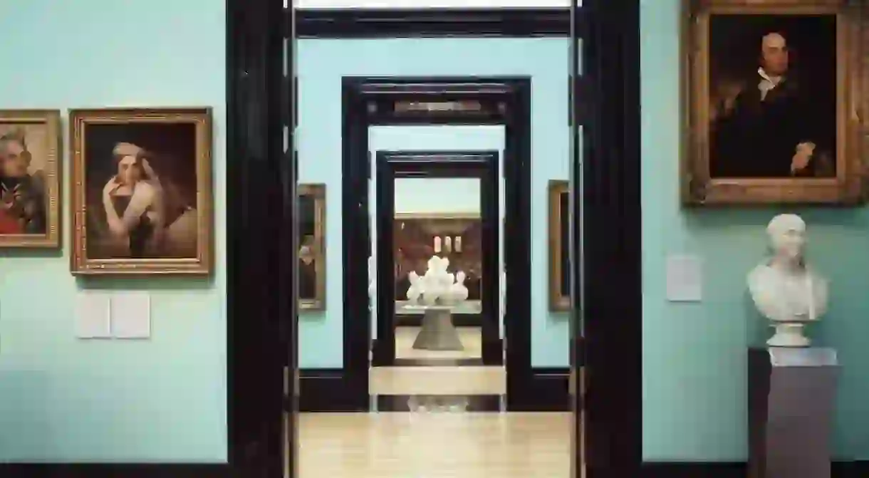 Interiors of National Portrait Gallery in London