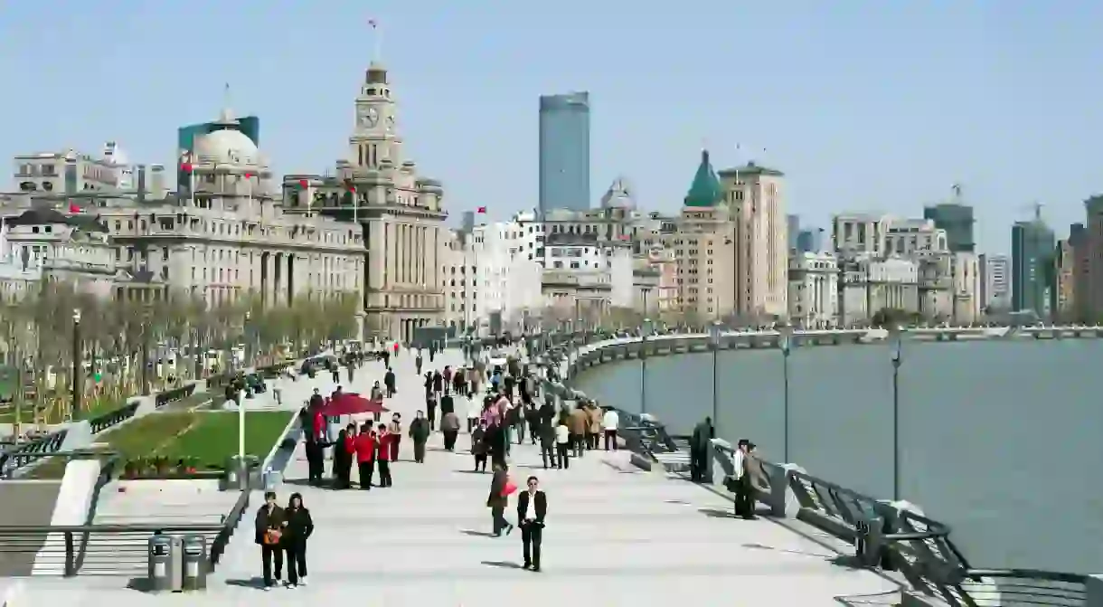 Some of Shanghai’s most historic buildings line the Bund promenade