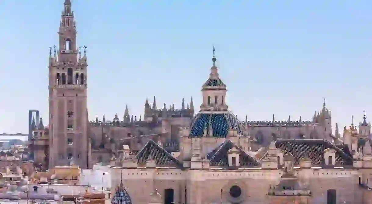 Seville Spain skyline with La Giralda tower