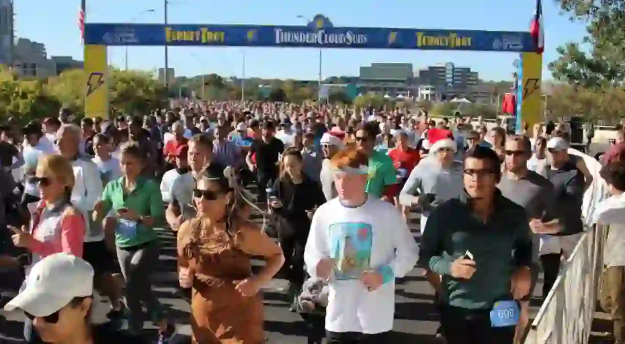 With nearly 20,000 participants, ThunderCloud’s Trot is a cherished Thanksgiving Day tradition in Austin