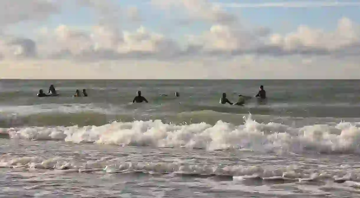 Surfers await the big one in Klitmøller (‘Cold Hawaii’)