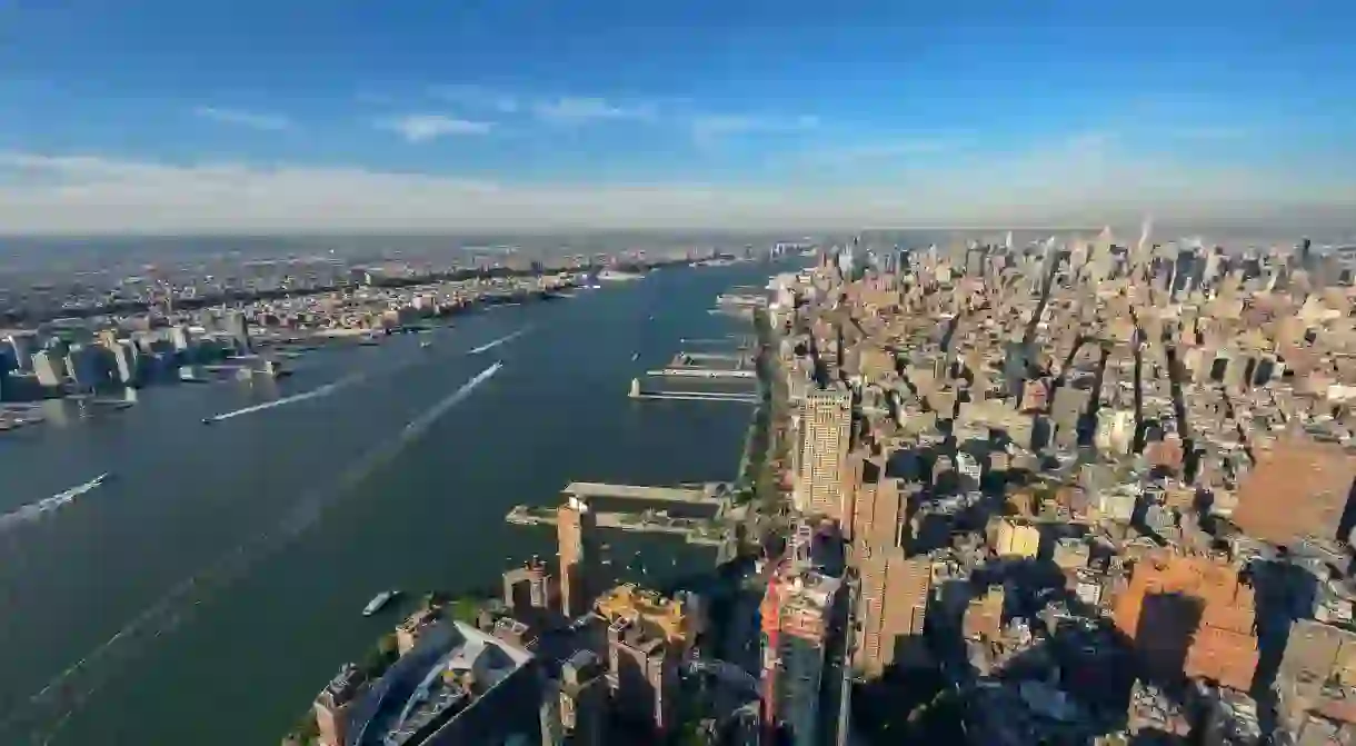 New York City and New Jersey skyline, viewed from FreedomTower.