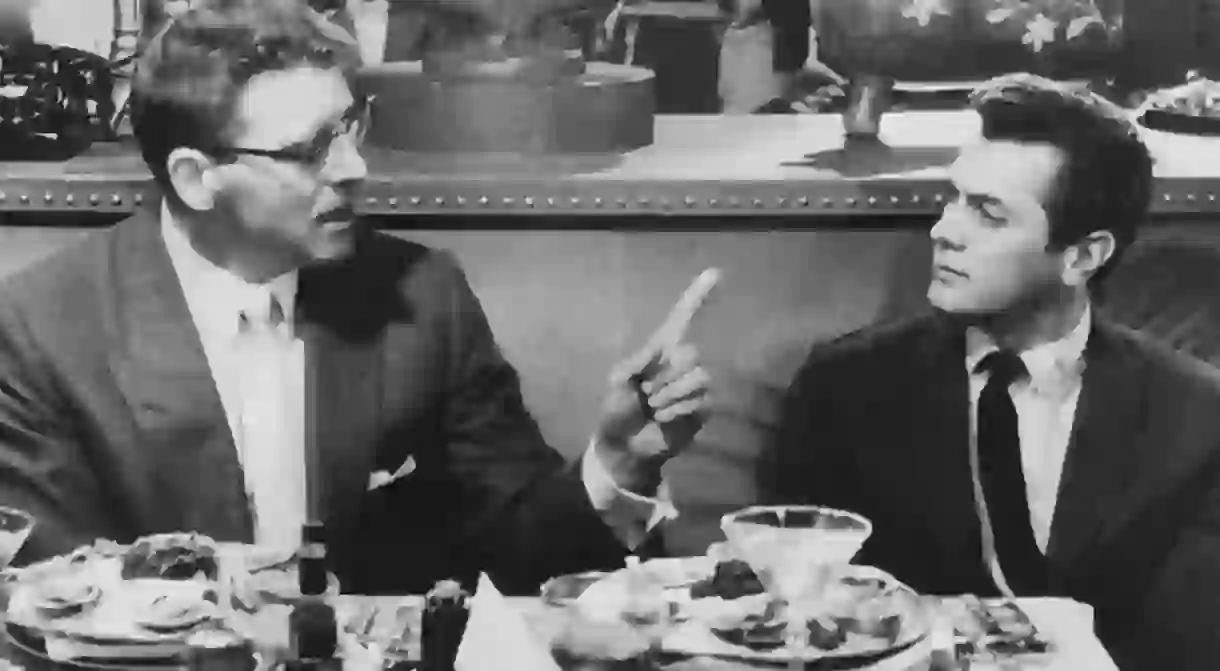 Burt Lancaster, left, and Tony Curtis in ‘Sweet Smell of Success’