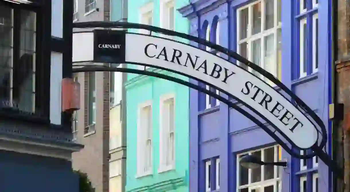 Carnaby Street, in Londons Soho, is a major menswear destination