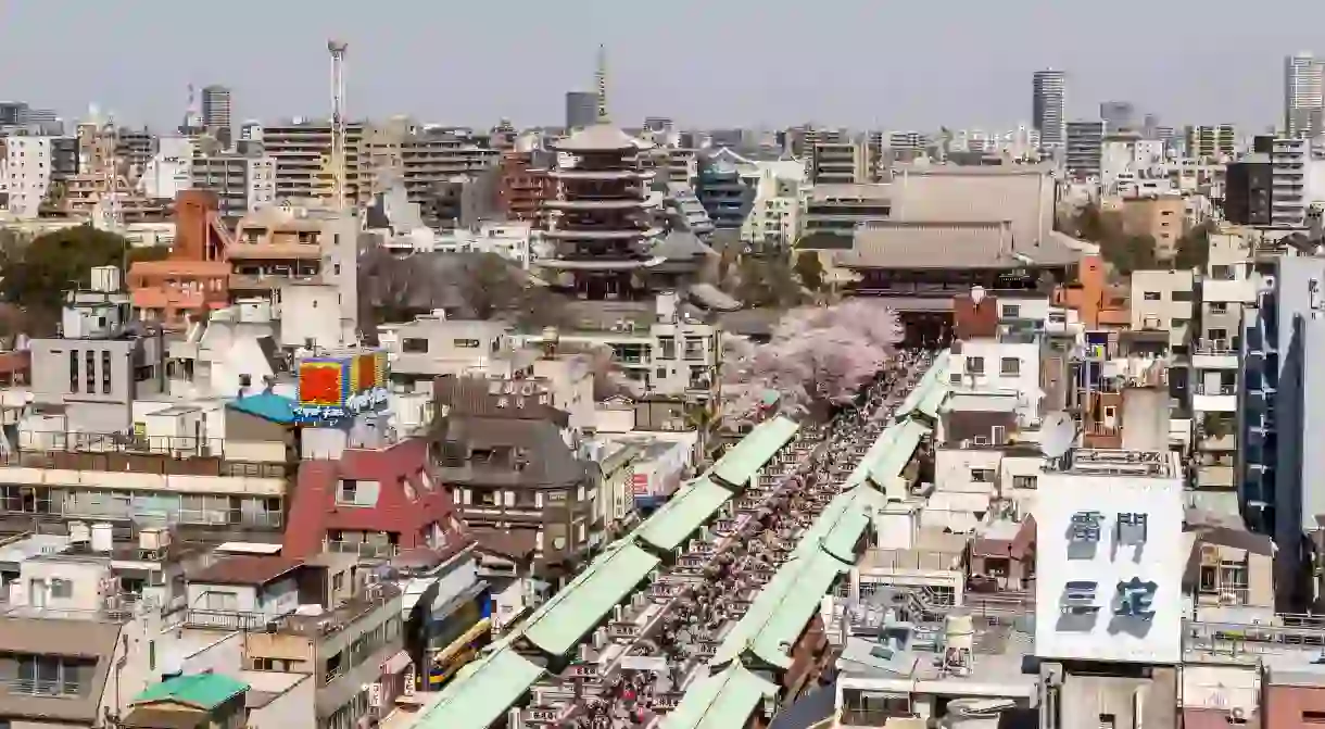 The main attraction in Asakusa, Tokyo, is Sensōji Temple