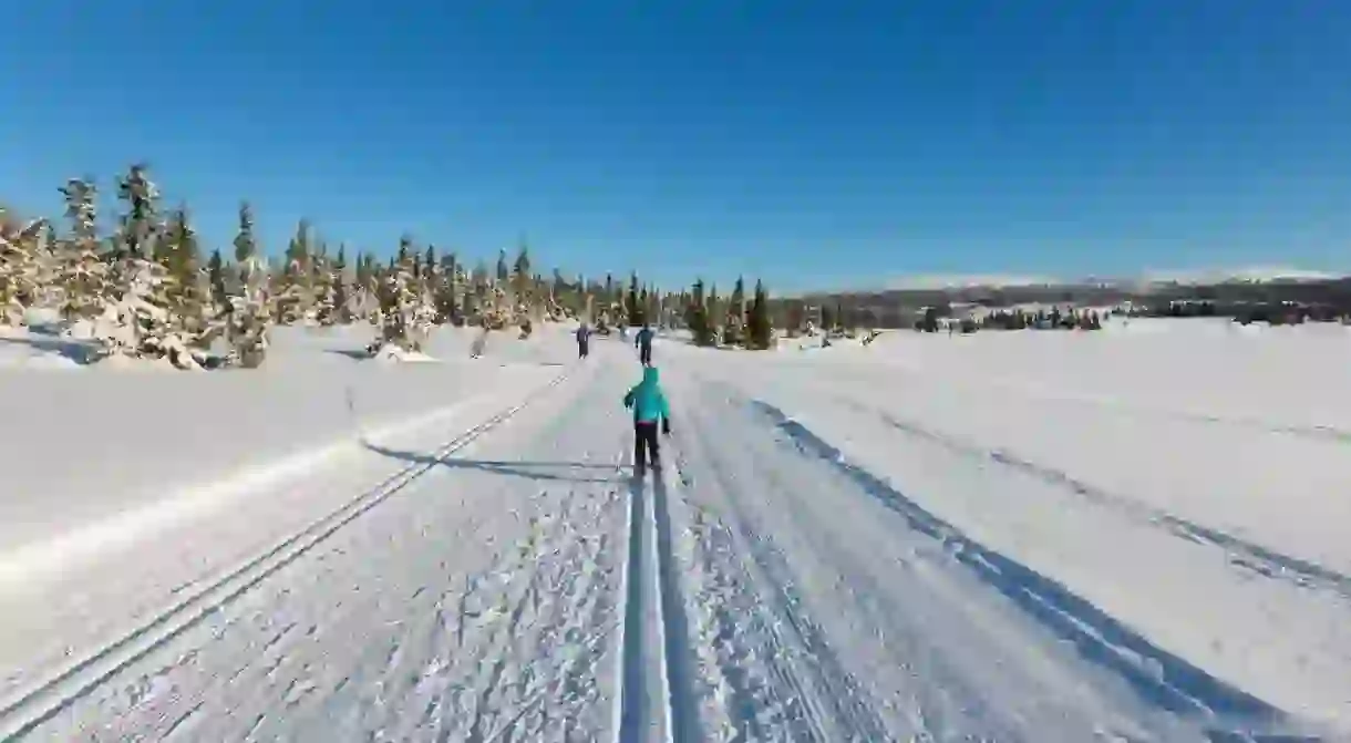 Winter at Sjusjoen in Norway