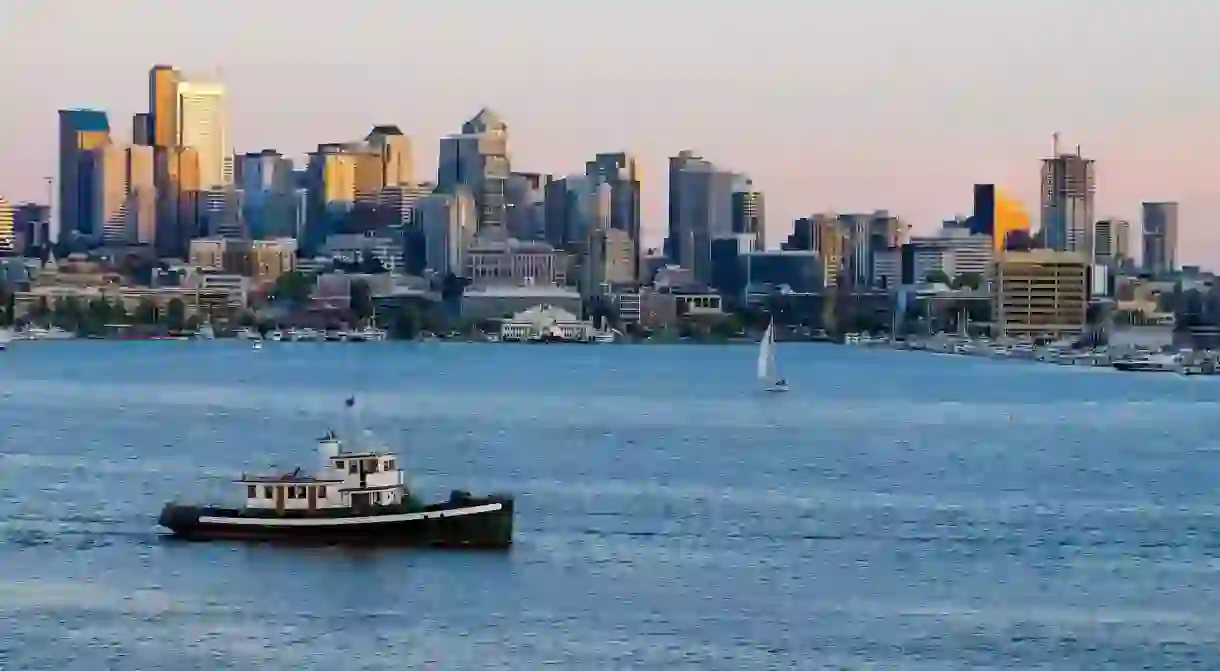 Gas Works Park offers views of Seattle across Lake Union