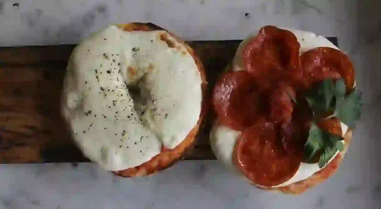 Pizza bagels provide a cheeky twist on New Yorkers’ two favorite foods