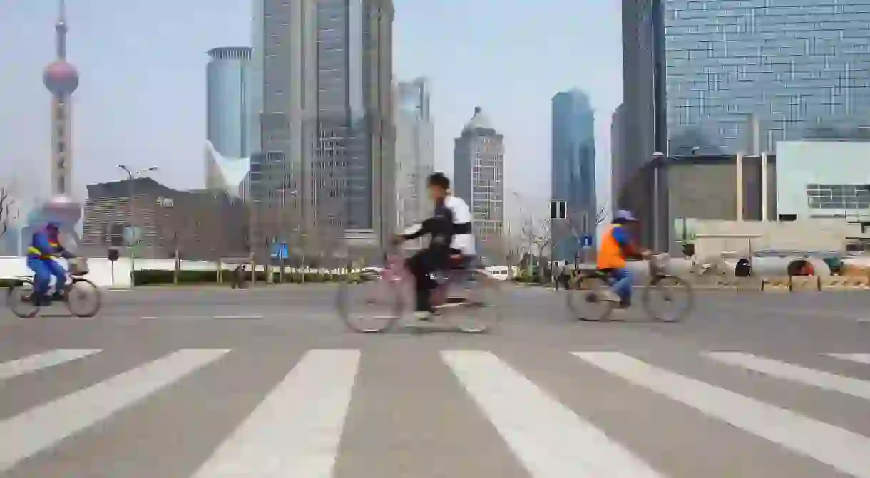 Shanghai is a bike-friendly city