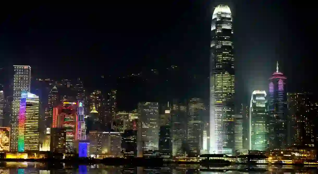 Night scene of Hong Kong.