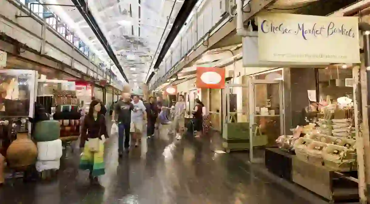 Chelsea Market is housed in the former warehouse of food manufacturer Nabisco