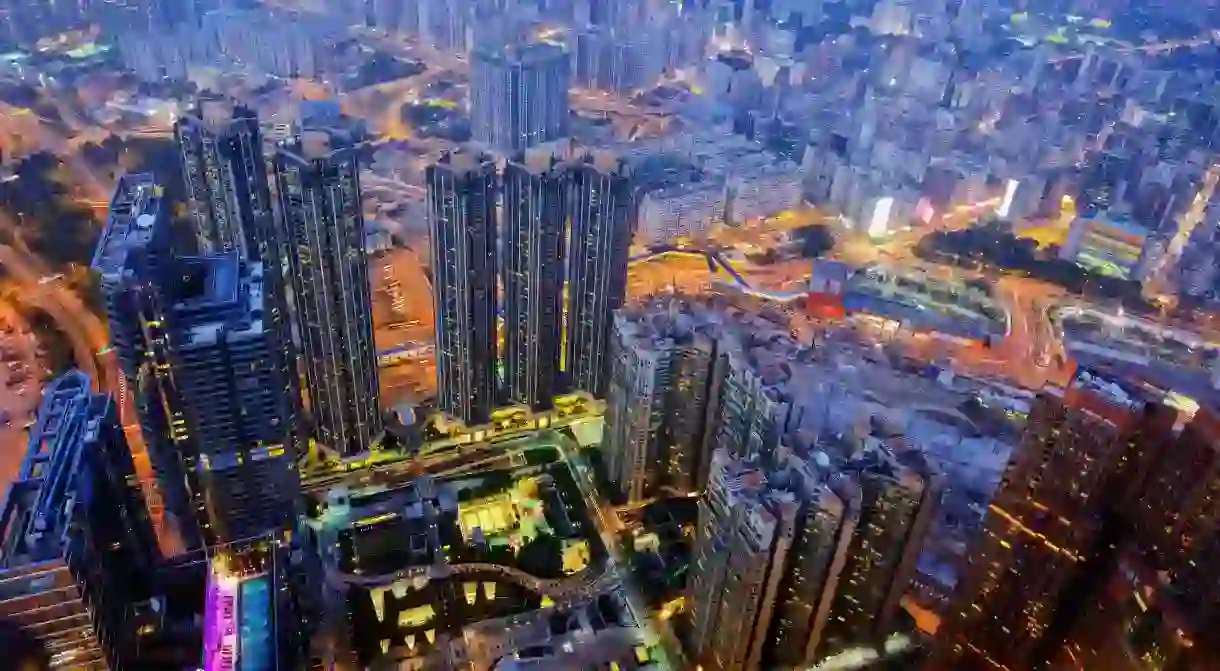 Have a drink in the Kowloon district of Hong Kong