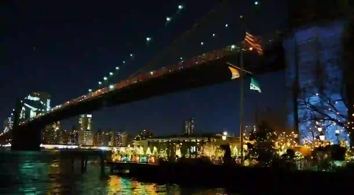 A view of the River Café Restaurant in Brooklyn