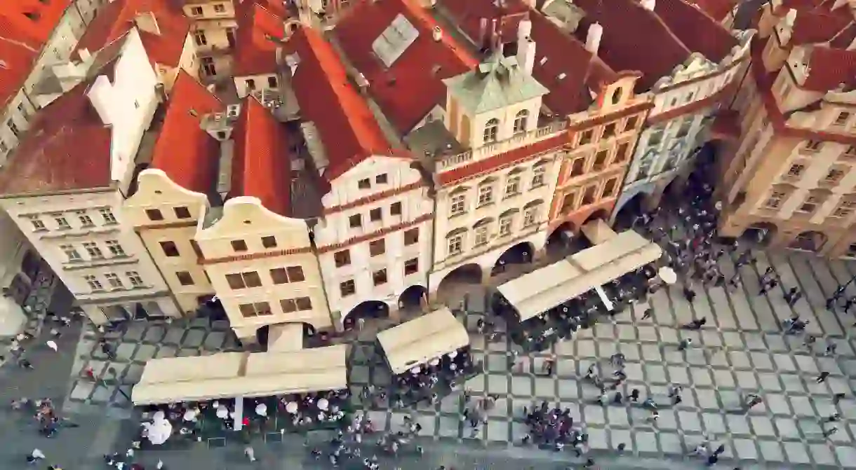 Pragues rooftops are what makes the citys skyline so distinct