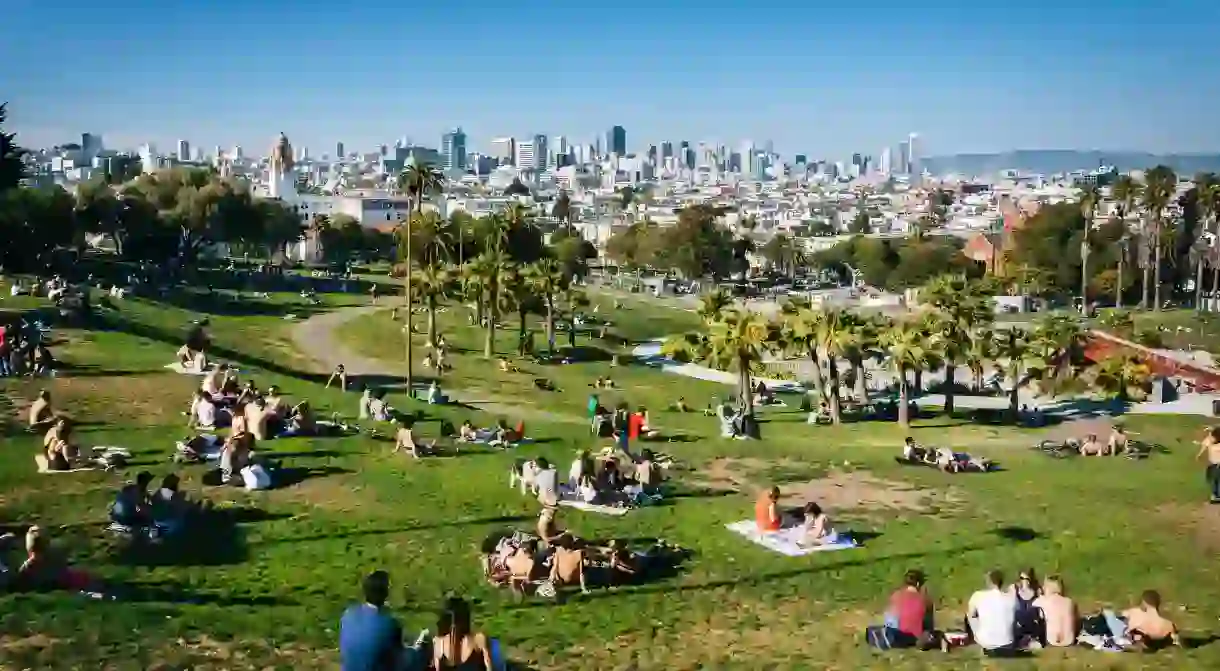 Mission Delores Park, in San Francisco, California