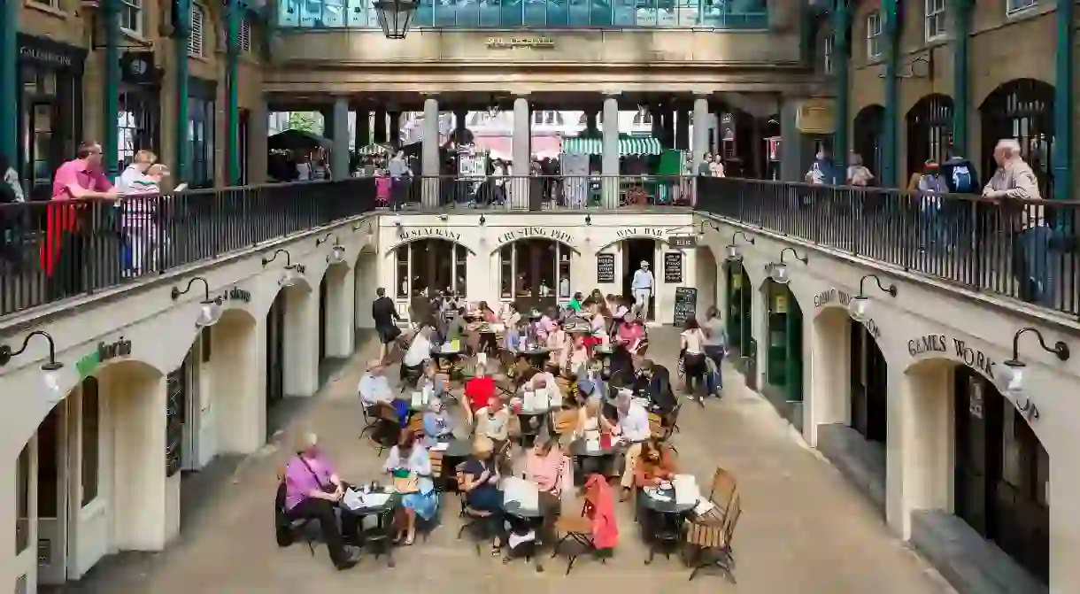 London’s Covent Garden is full of restaurants and shops