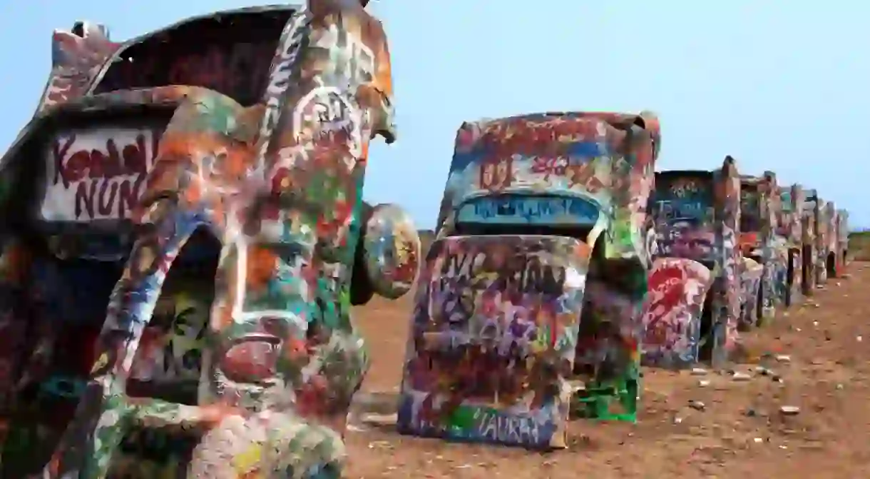 ‘Cadillac Ranch’ is a unique art installation along Route 66 in Texas