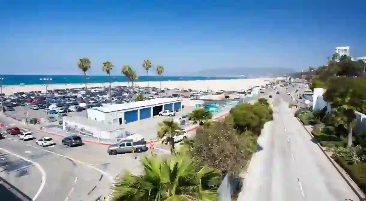 The Pacific Coast Highway as seen from Santa Monica in Los Angeles, California